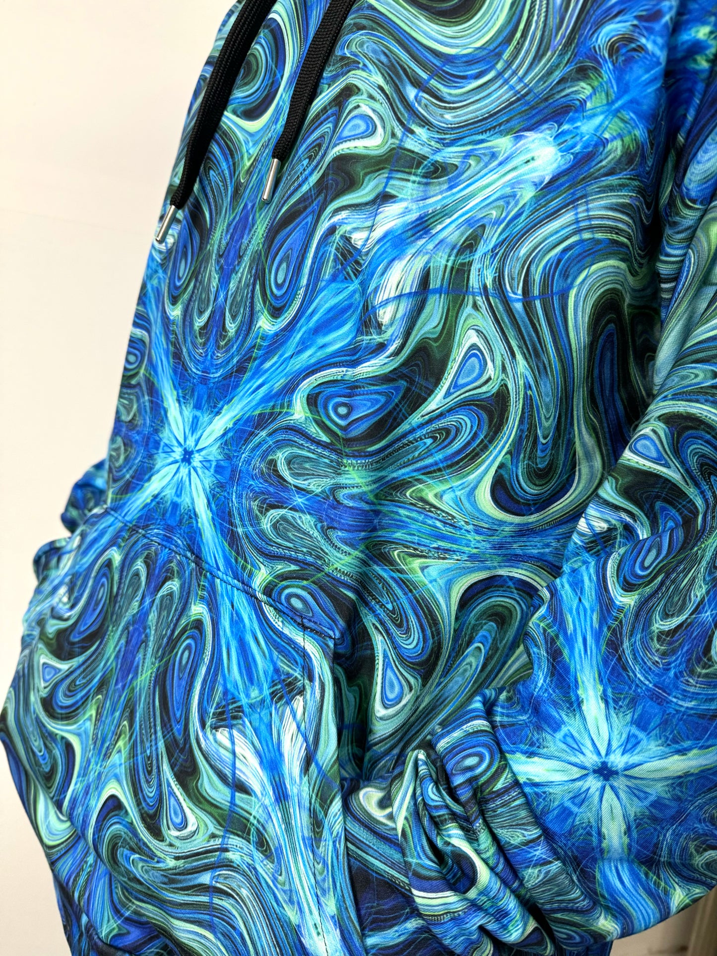 Symmetric Wave Unisex Hoodie - Recycled Material