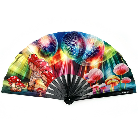 Disco Mushroom Hand Fan