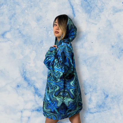 Symmetric Wave Unisex Hoodie - Recycled Material