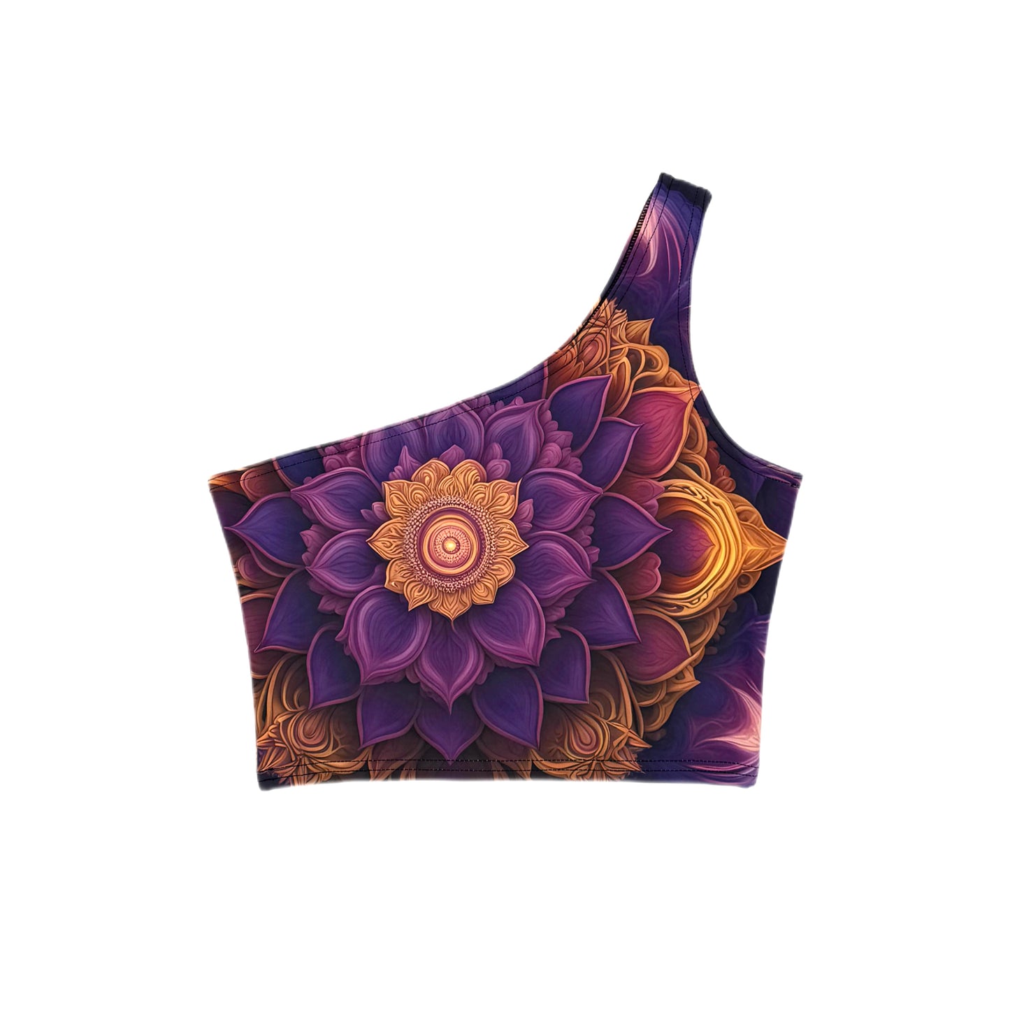 Amethyst Dream One-Shoulder Cropped Top