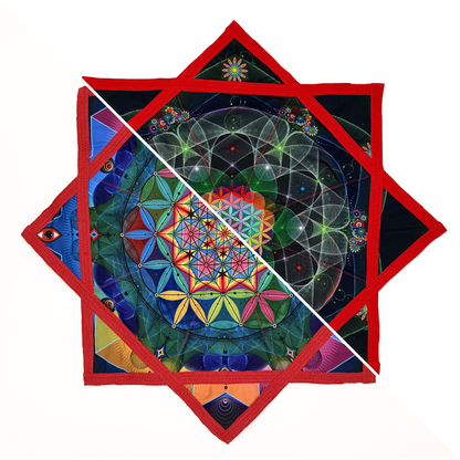 Double-Side Rainbow Mandala FlowStar