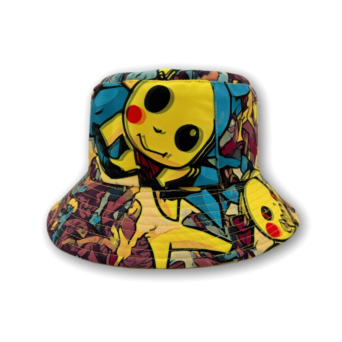 Trippy Pikachu Reversible Bucket Hat