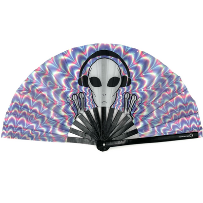 Trippy Alien Hand Fan
