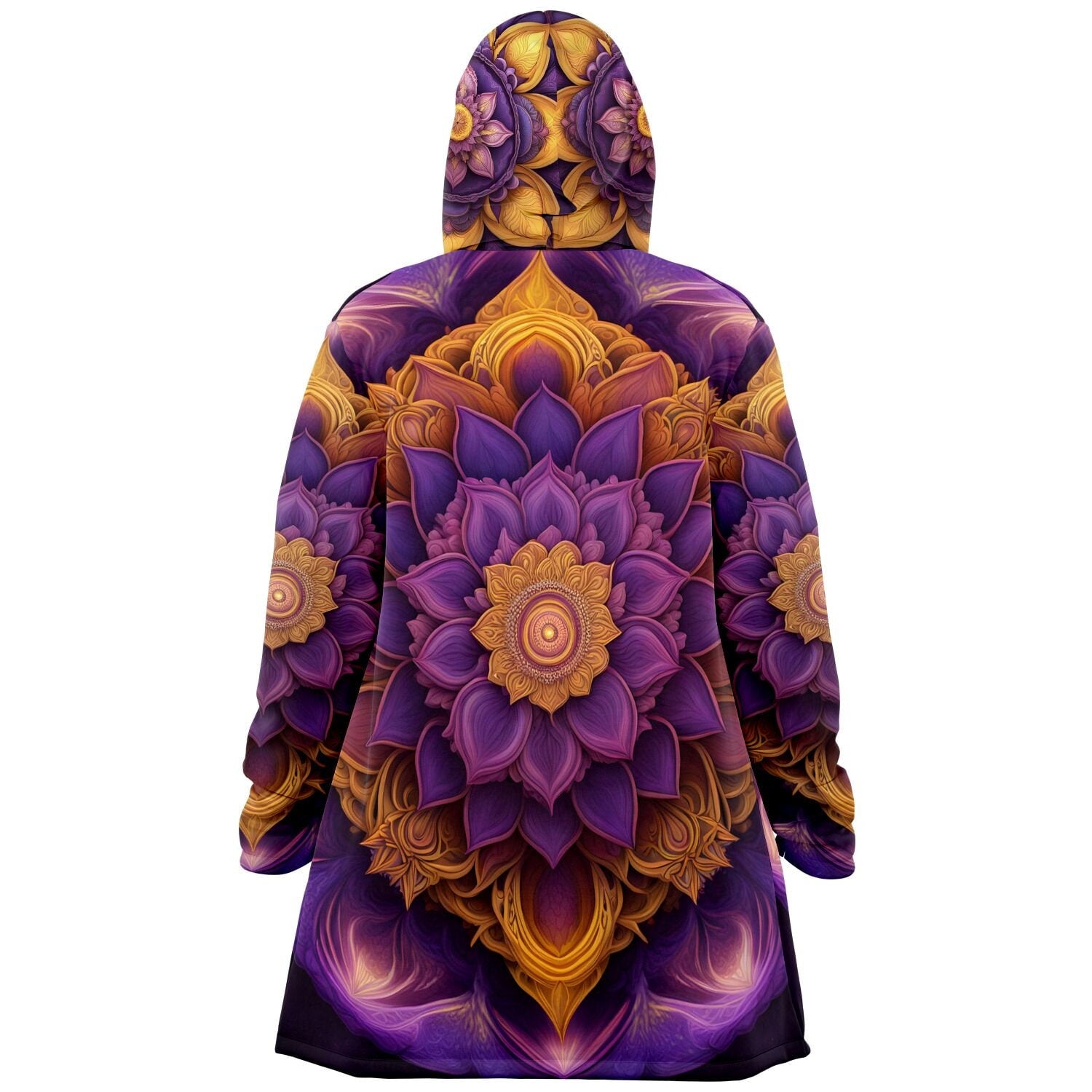 Amethyst Dream Fleece Cloak, Mandala Rave Outfit