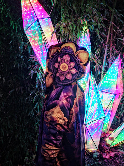 Amethyst Dream Fleece Cloak, Mandala Rave Outfit