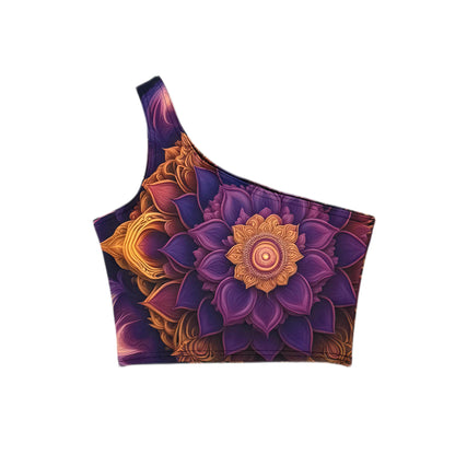 Amethyst Dream One-Shoulder Cropped Top