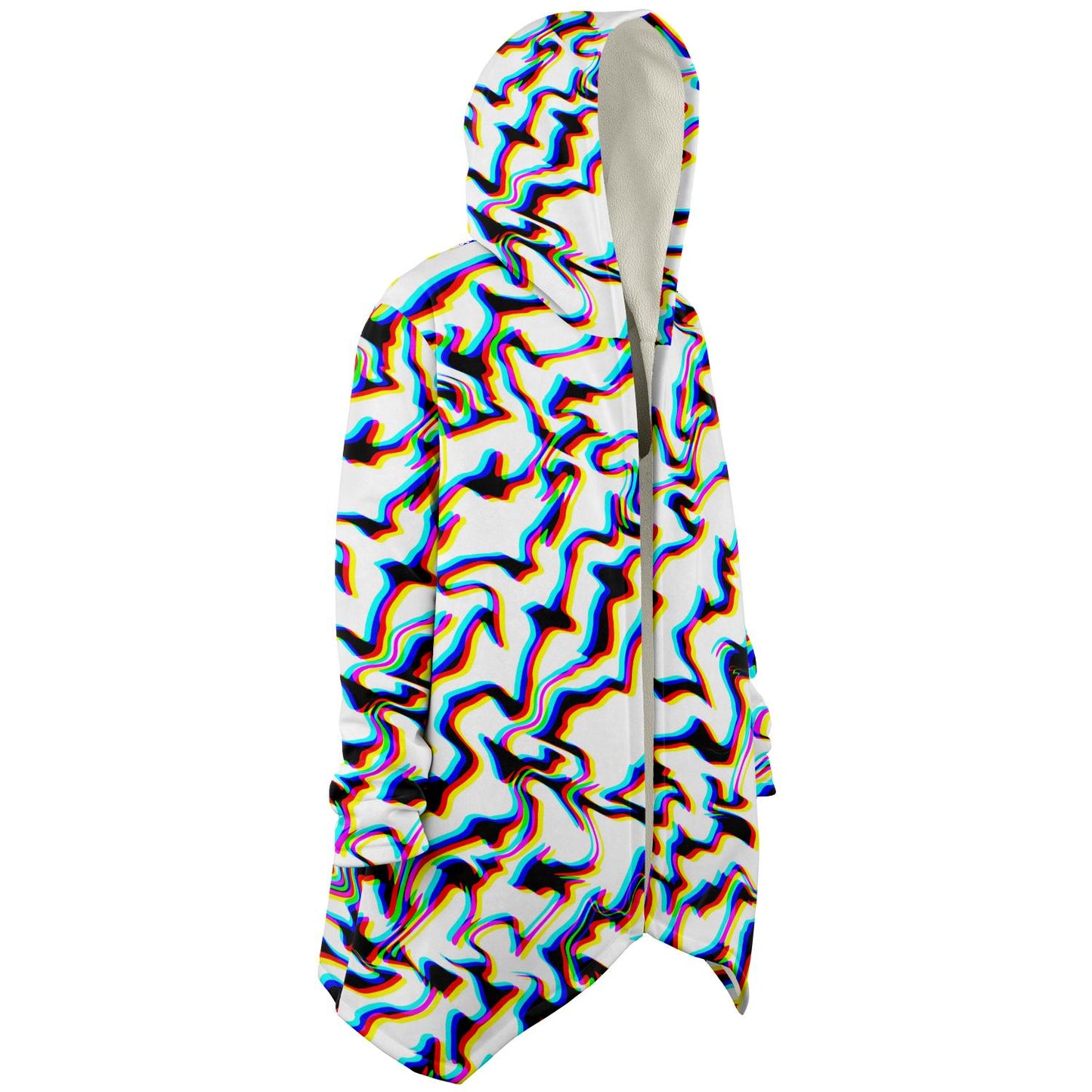 Crystal Dream Fleece Cloak, Trippy Rave Outerwear