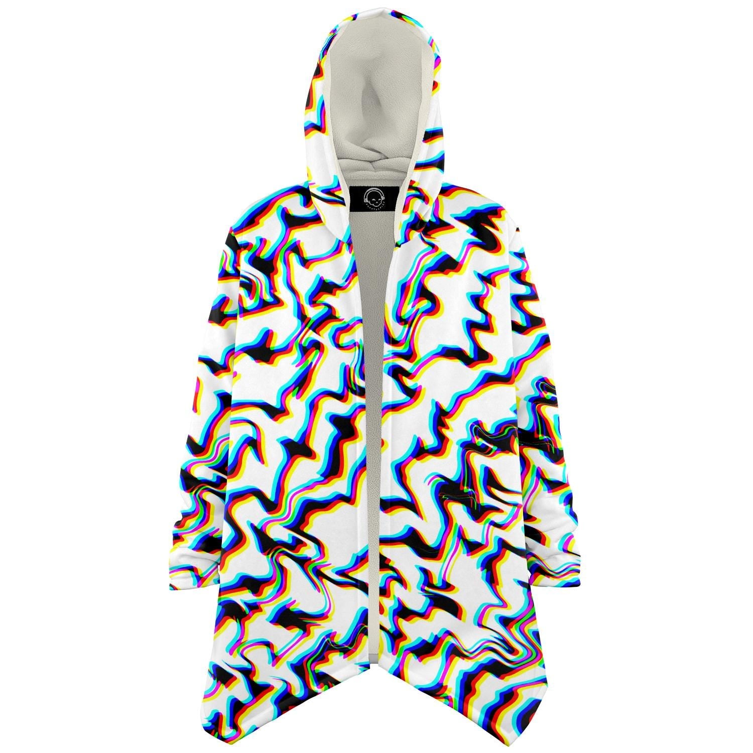 Crystal Dream Fleece Cloak, Trippy Rave Outerwear