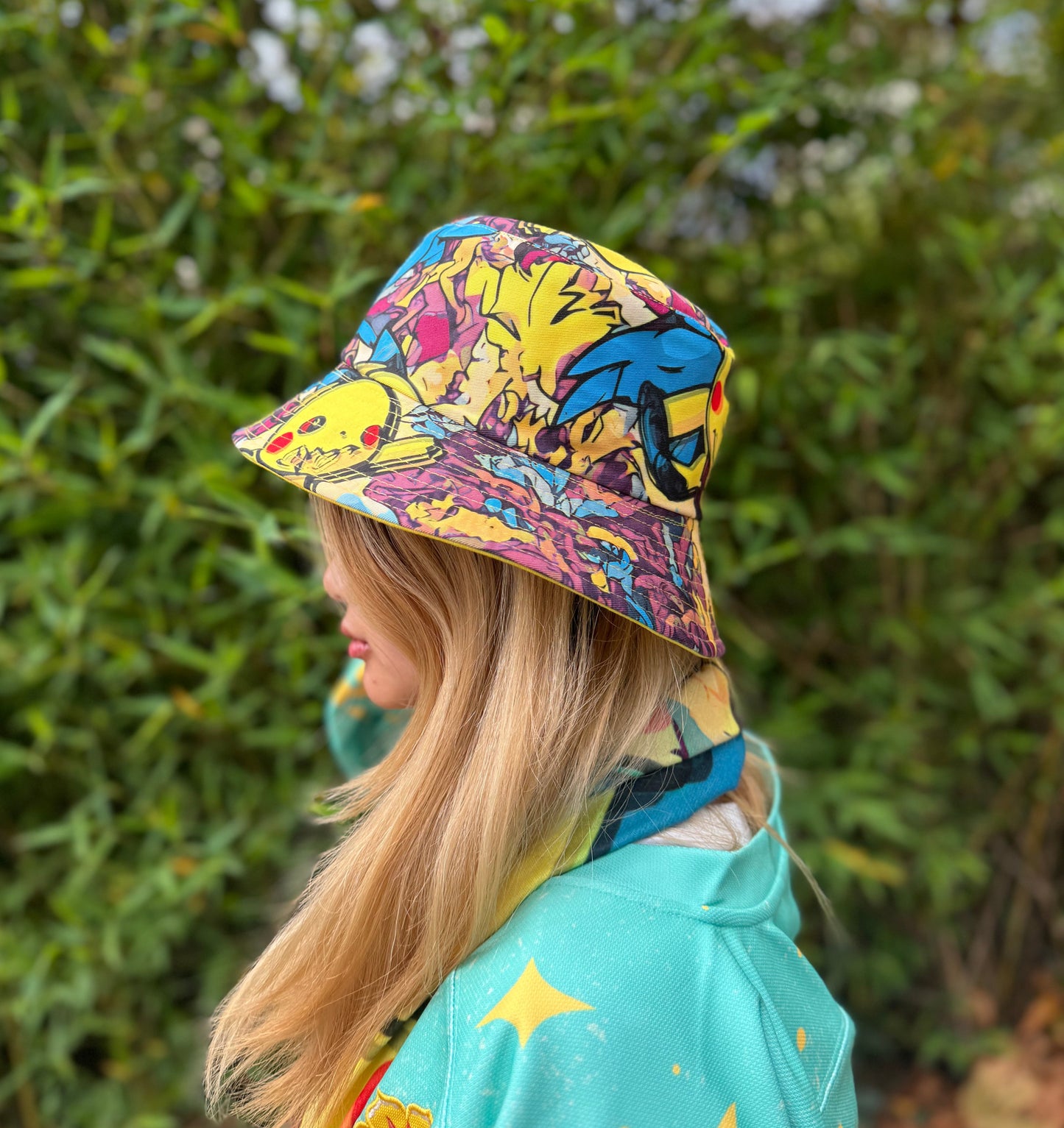Trippy Pikachu Reversible Bucket Hat