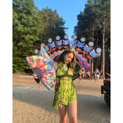 Disco Mushroom Hand Fan