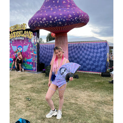 Trippy Alien Hand Fan