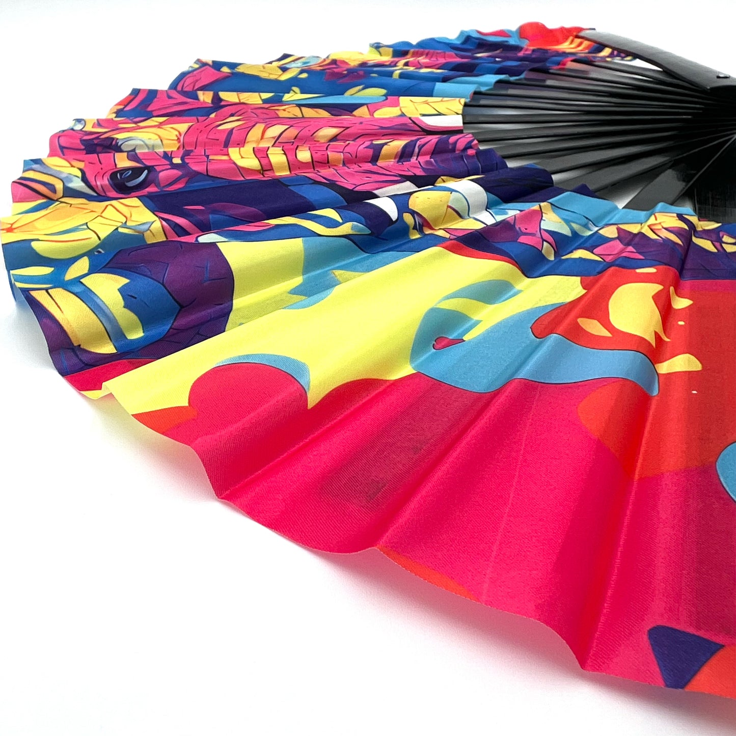 Trippy Elephant Hand Fan