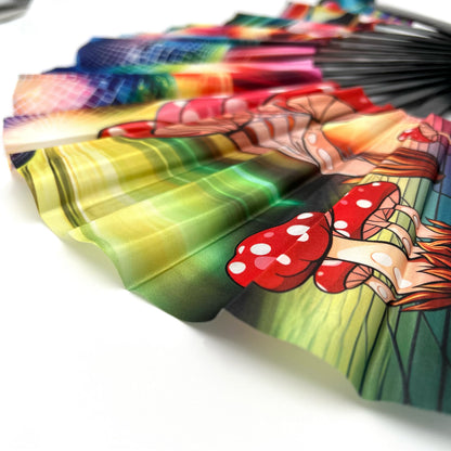 Disco Mushroom Hand Fan