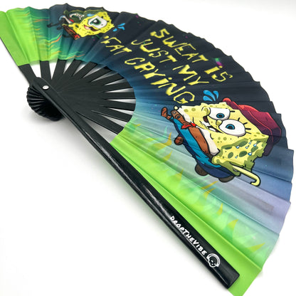 Sweat is Just My Fat Crying Hand Fan