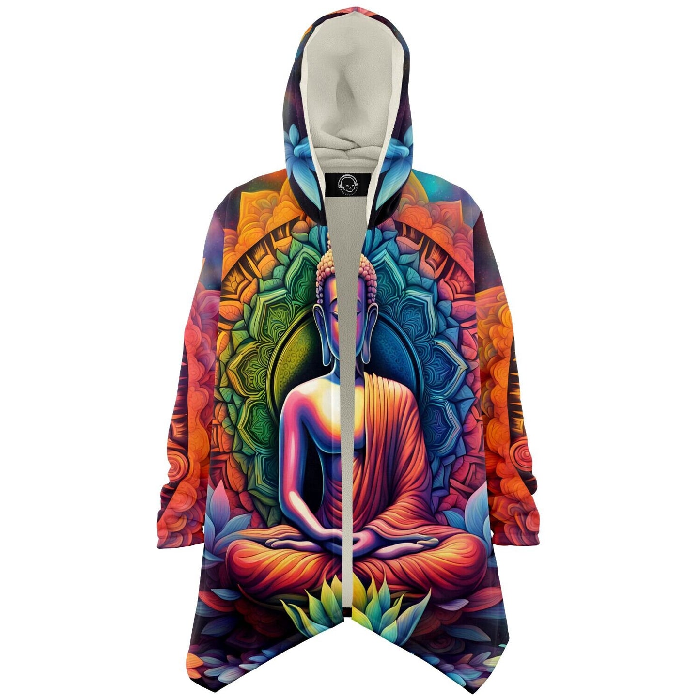 Lotus Buddha Cloak | Zen Cloak | Fleece Jacket | Rave Outerwear | Wook Outfit