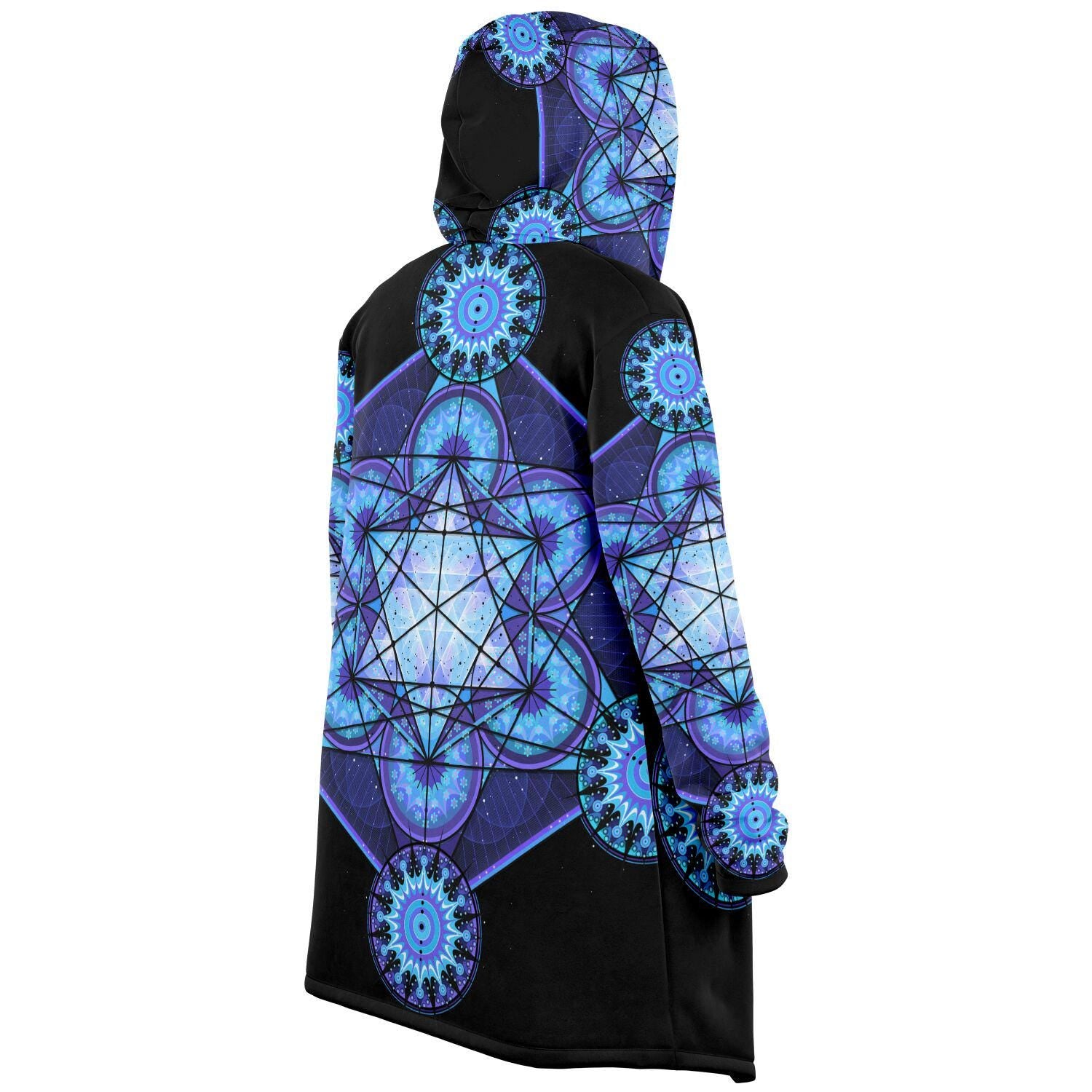 Mandala Fleece Cloak, Rave Wook Outerwear, Unisex Jacket