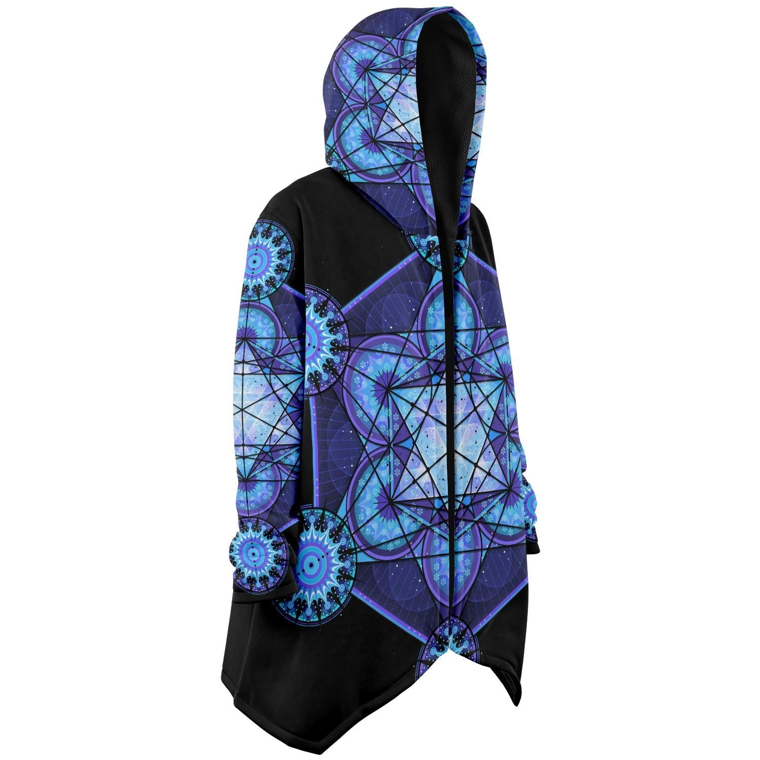 Mandala Fleece Cloak, Rave Wook Outerwear, Unisex Jacket