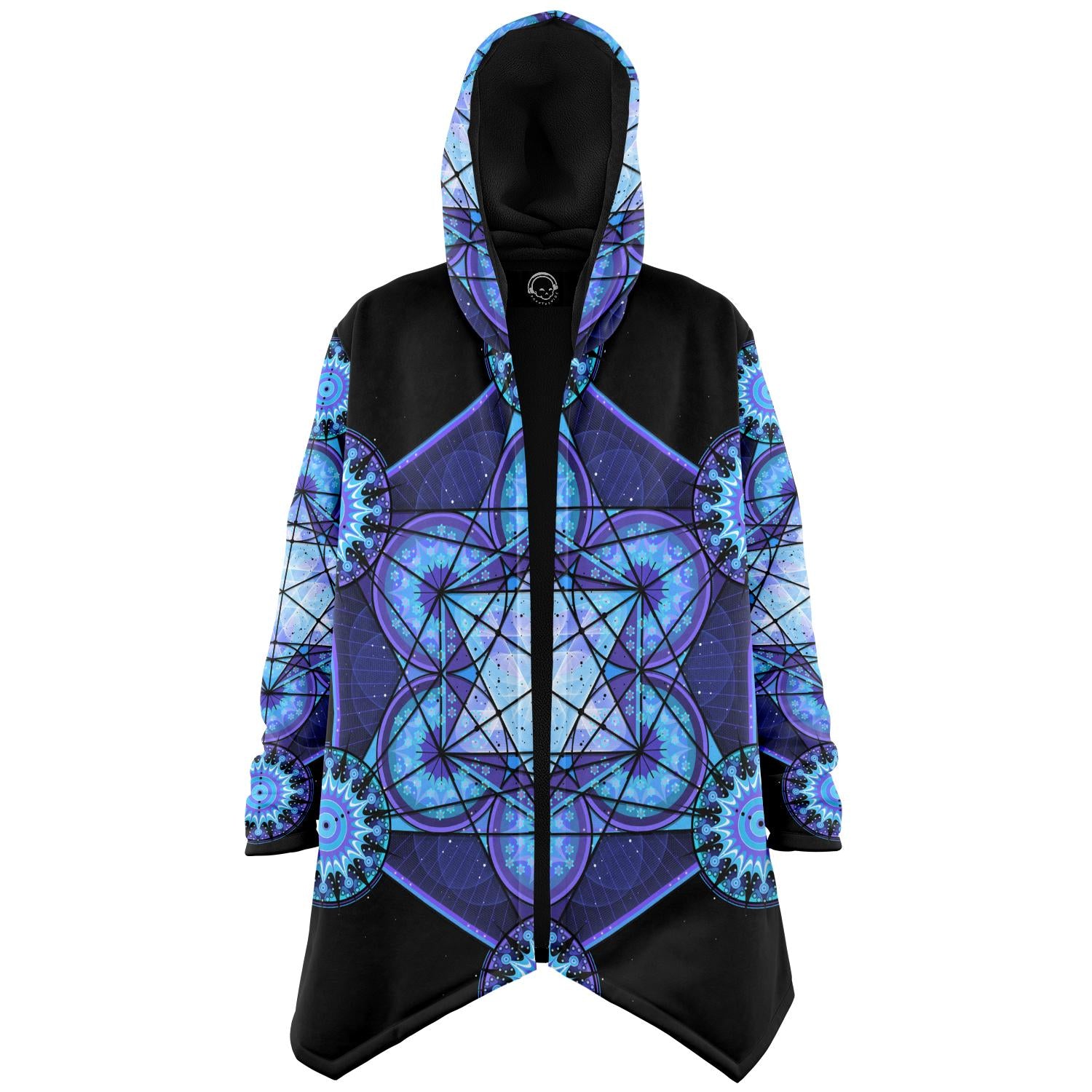 Mandala Fleece Cloak, Rave Wook Outerwear, Unisex Jacket