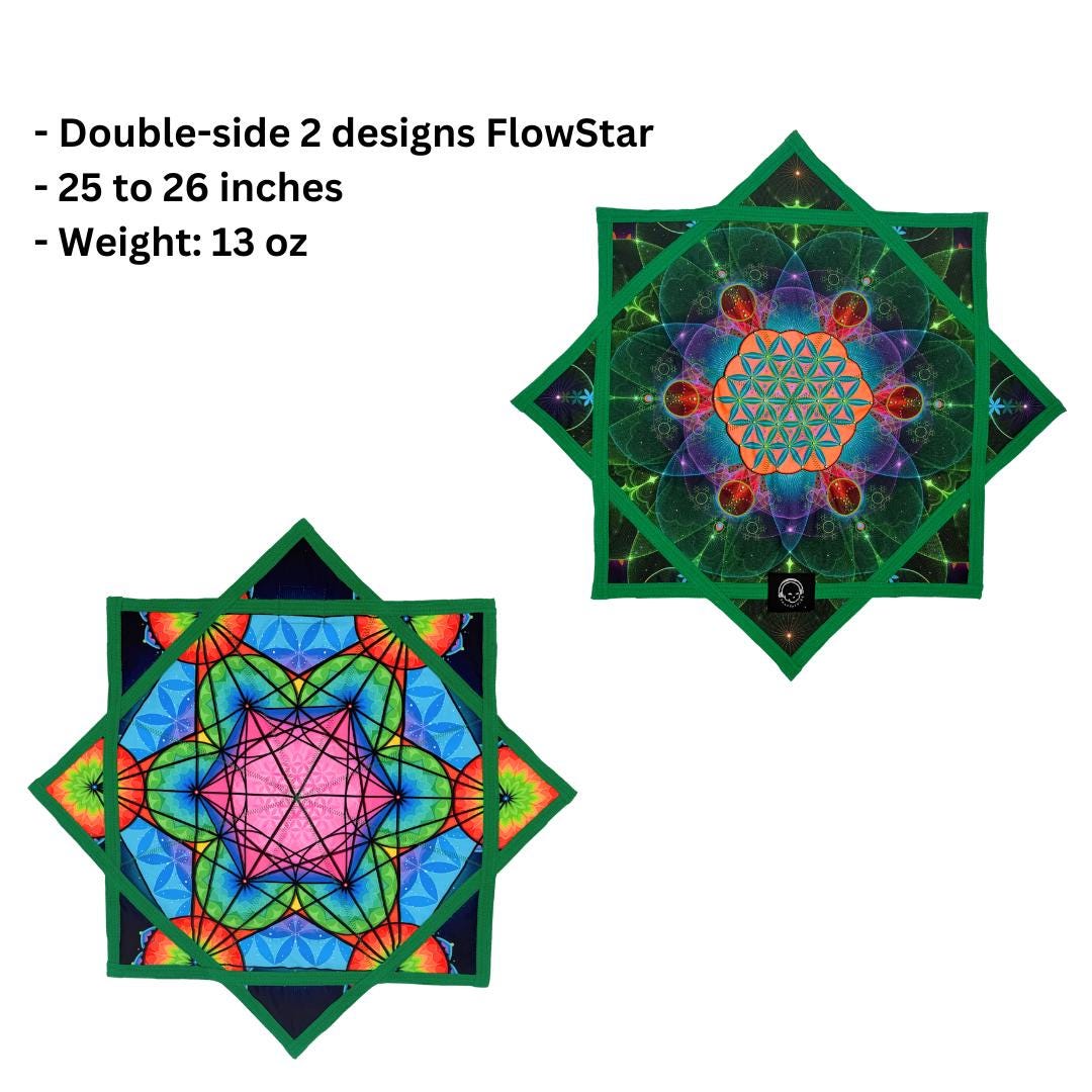 UV Double-side Harmonic Grid FlowStar | Dapo Star | Rave Festival Flow Toy