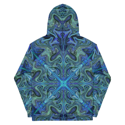 Symmetric Wave Unisex Hoodie - Recycled Material