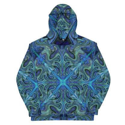 Symmetric Wave Unisex Hoodie - Recycled Material