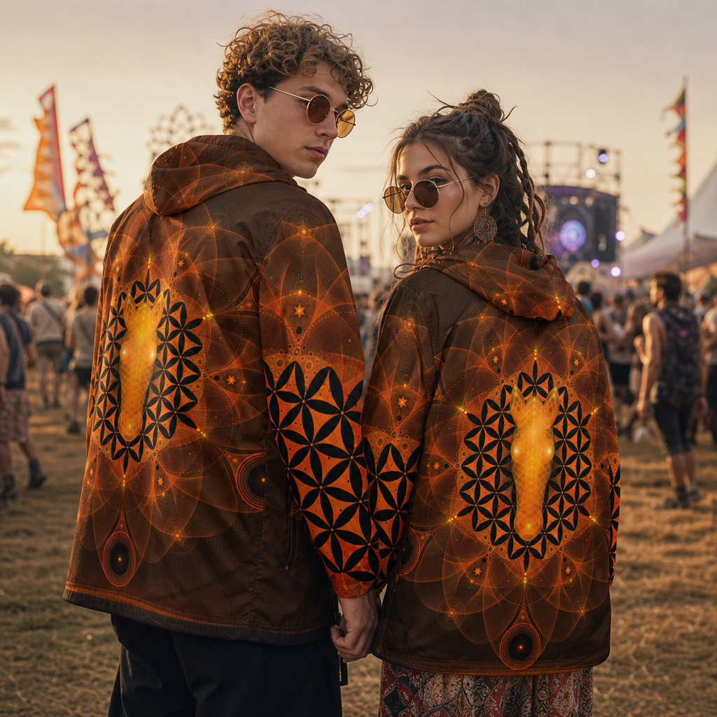 Sacred Horse Mandala Unisex Windbreaker