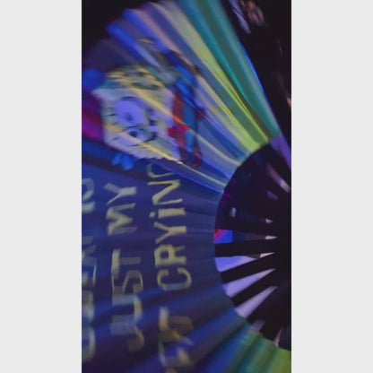 Sweat is Just My Fat Crying Hand Fan